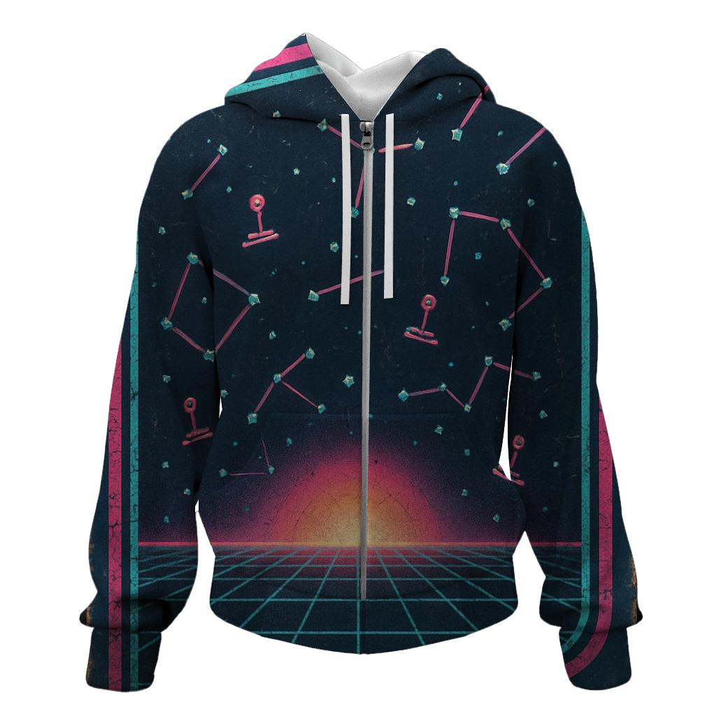 Retro Eighties Arcade Star Map Cabinet Art hoodies fashion