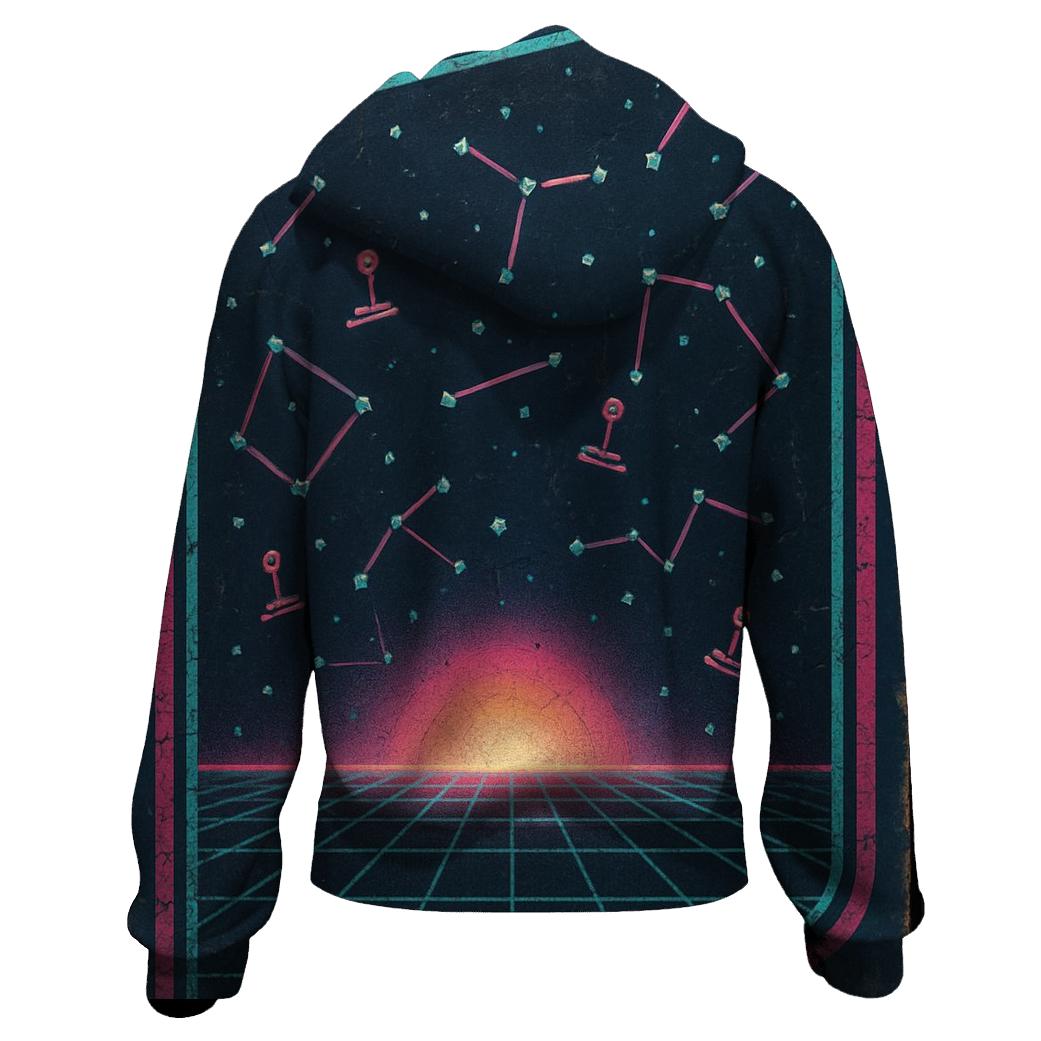 Retro Eighties Arcade Star Map Cabinet Art hoodies fashion