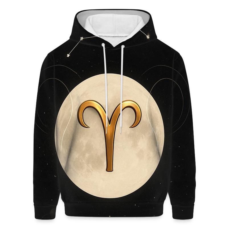 Aries Ram Horns Lunar Gate premium hoodies