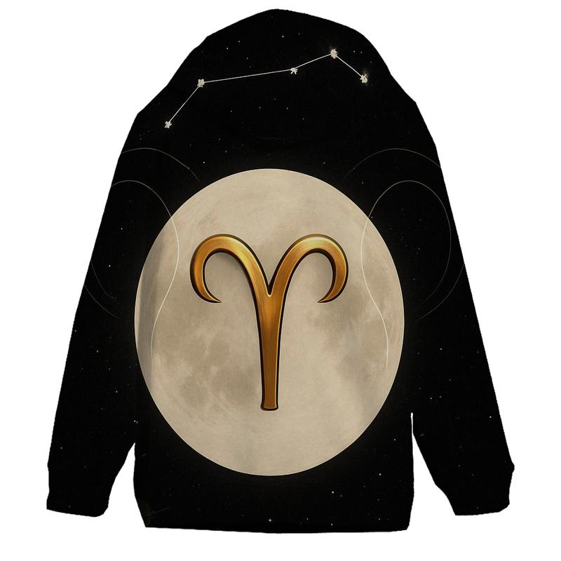 Aries Ram Horns Lunar Gate premium hoodies