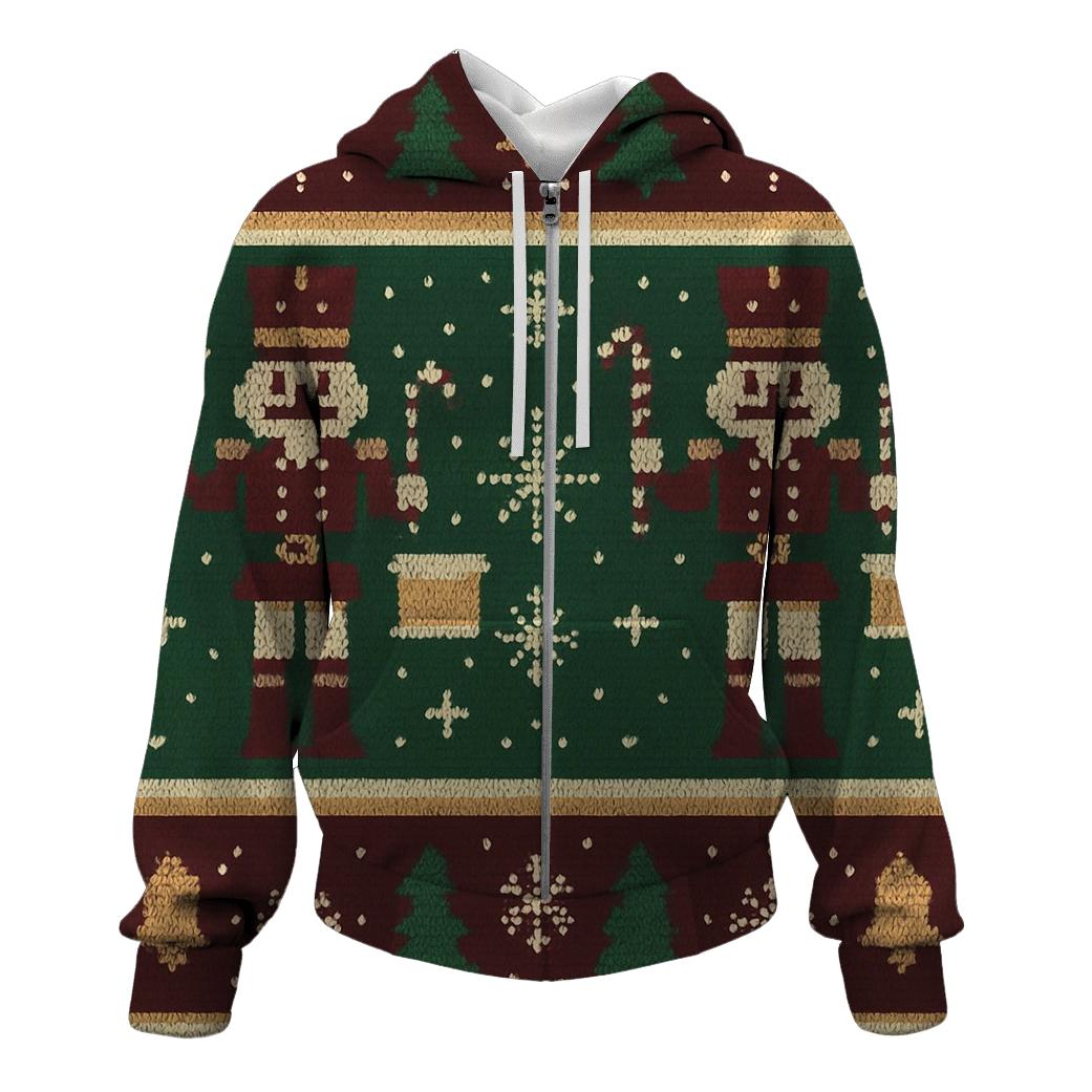 Nutcracker Satellite Parade Stripe Design embroidered hoodies