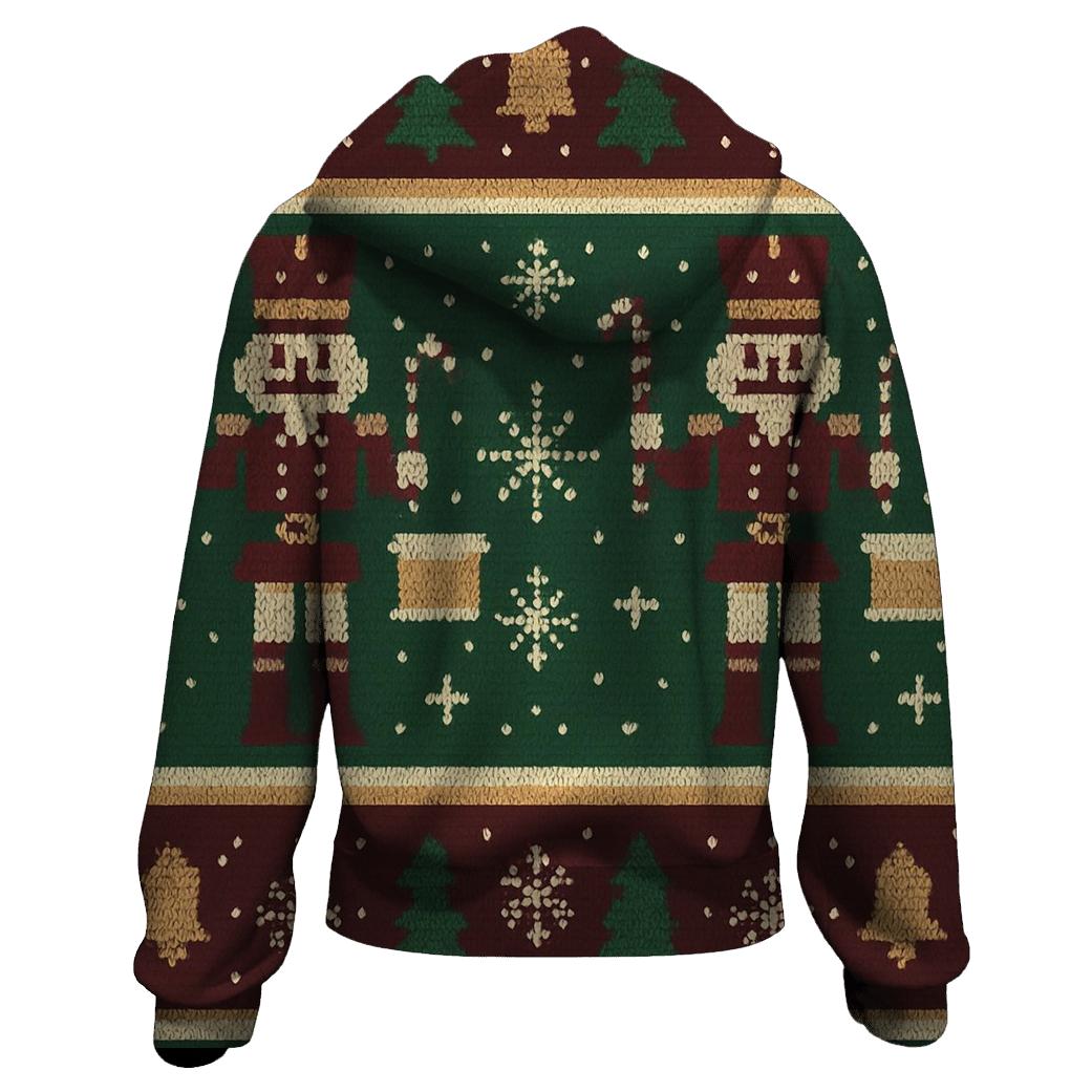Nutcracker Satellite Parade Stripe Design embroidered hoodies
