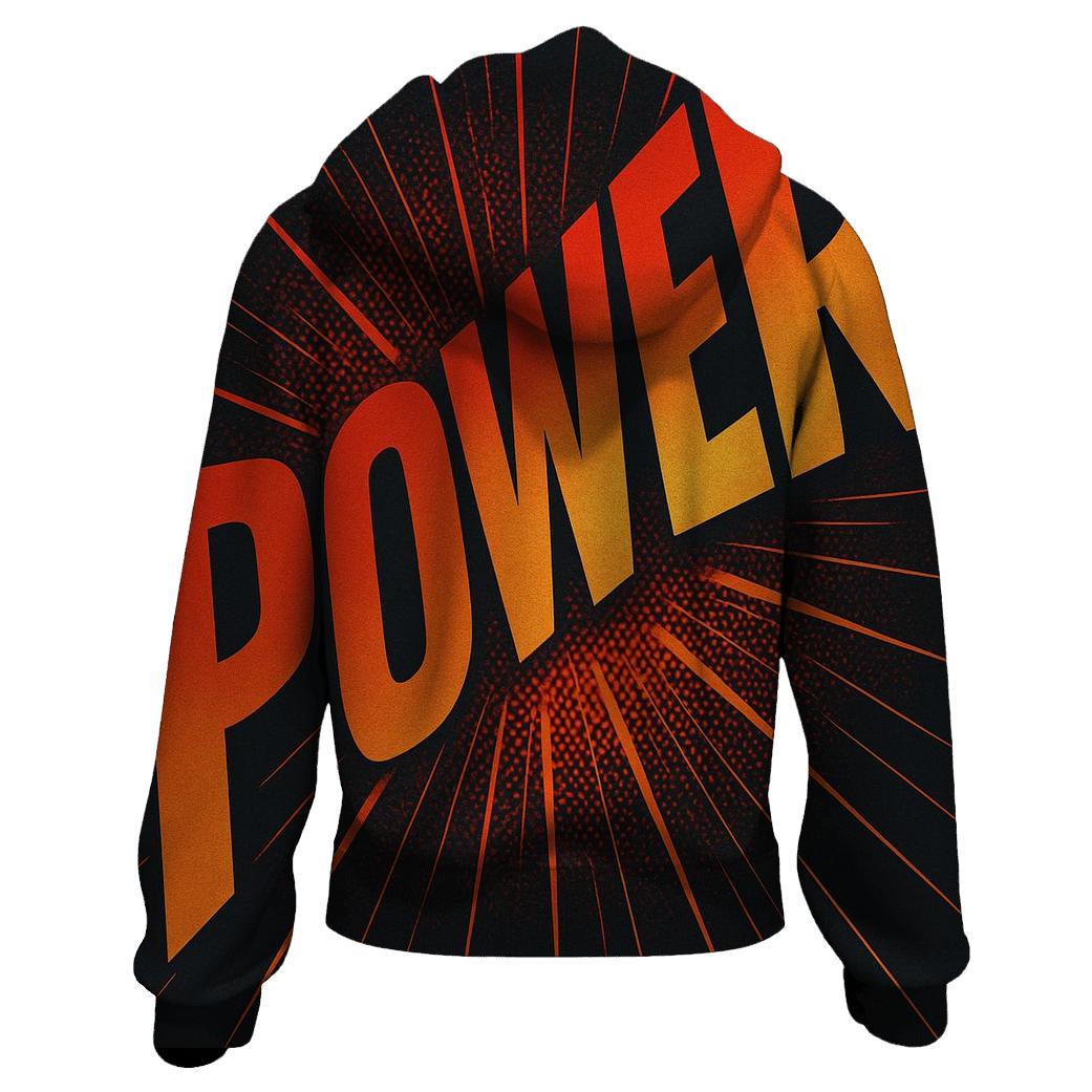 Solar Flare Typography Burst hoodie trends
