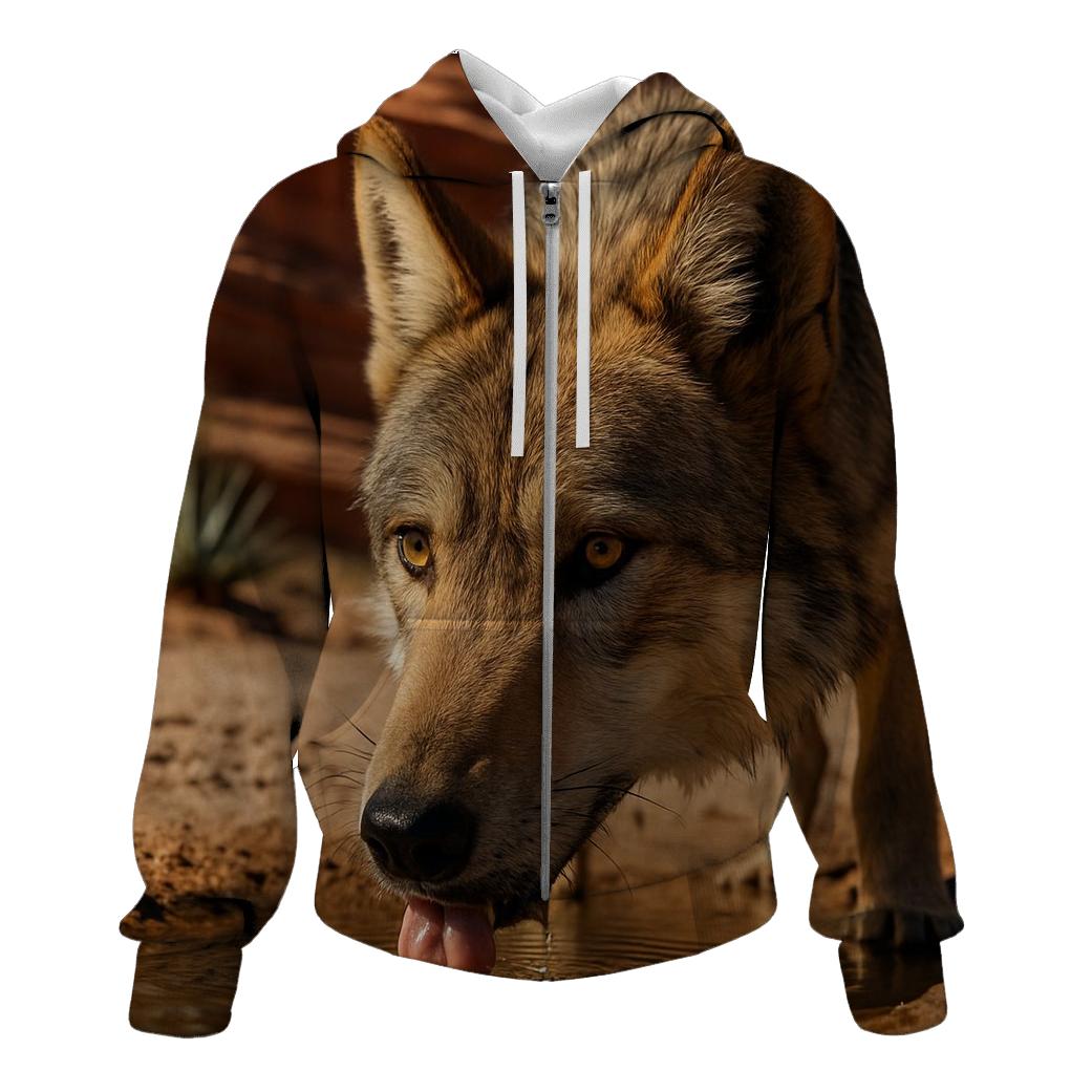 Desert Canyon Waterhole Standoff custom hoodies
