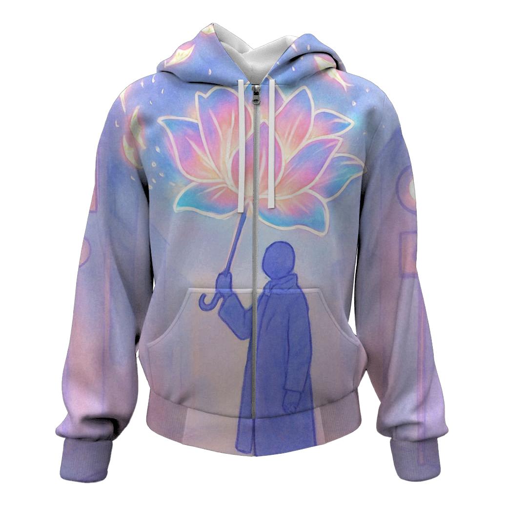 Midnight Umbrella Bloom designer hoodies