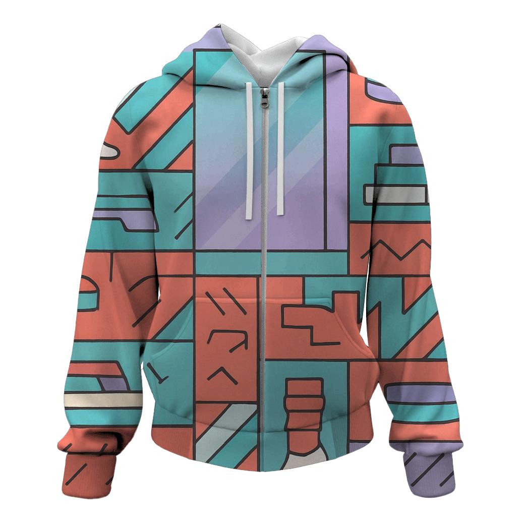 Aerobics Studio Neon Rhythm lightweight hoodies