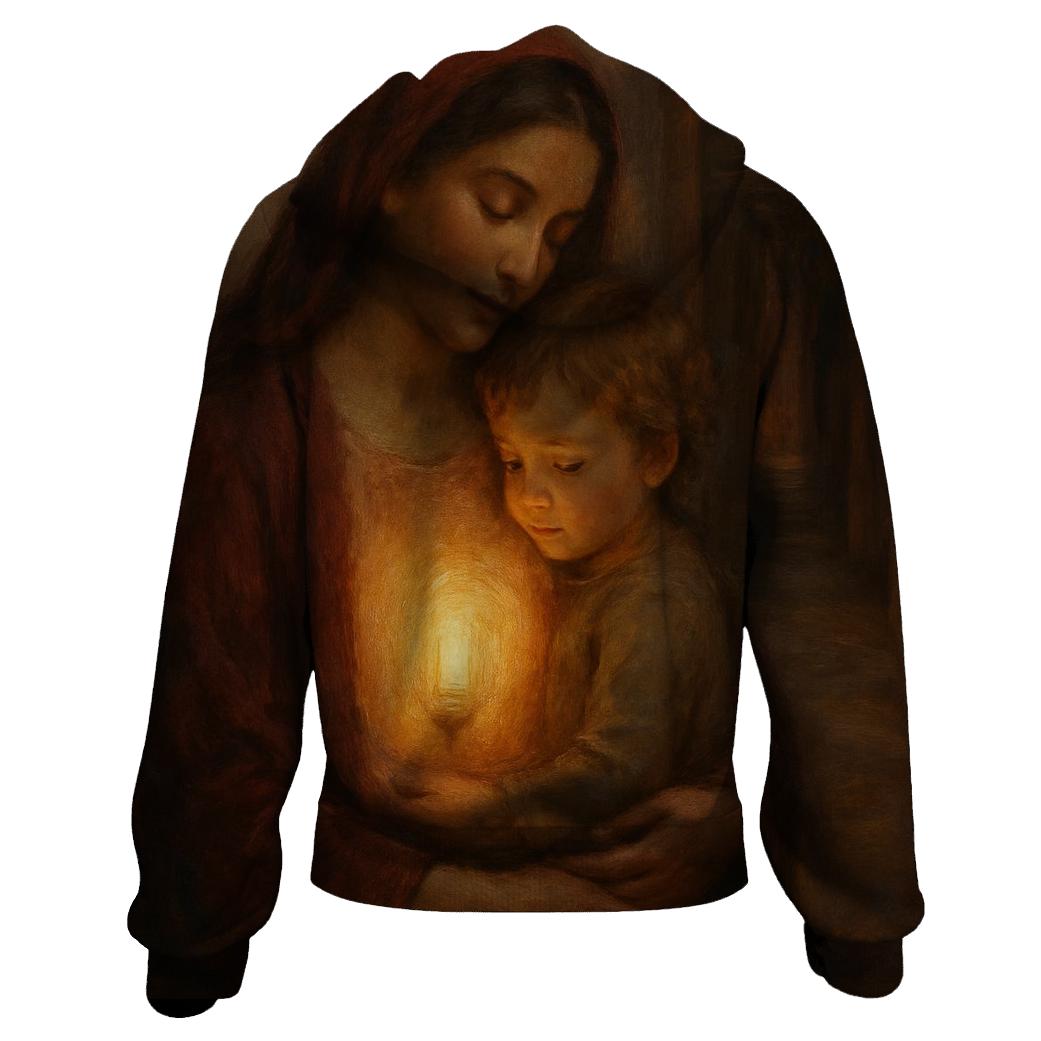 The Lamp Inside Her Chest That Never Goes Out zip-up hoodies