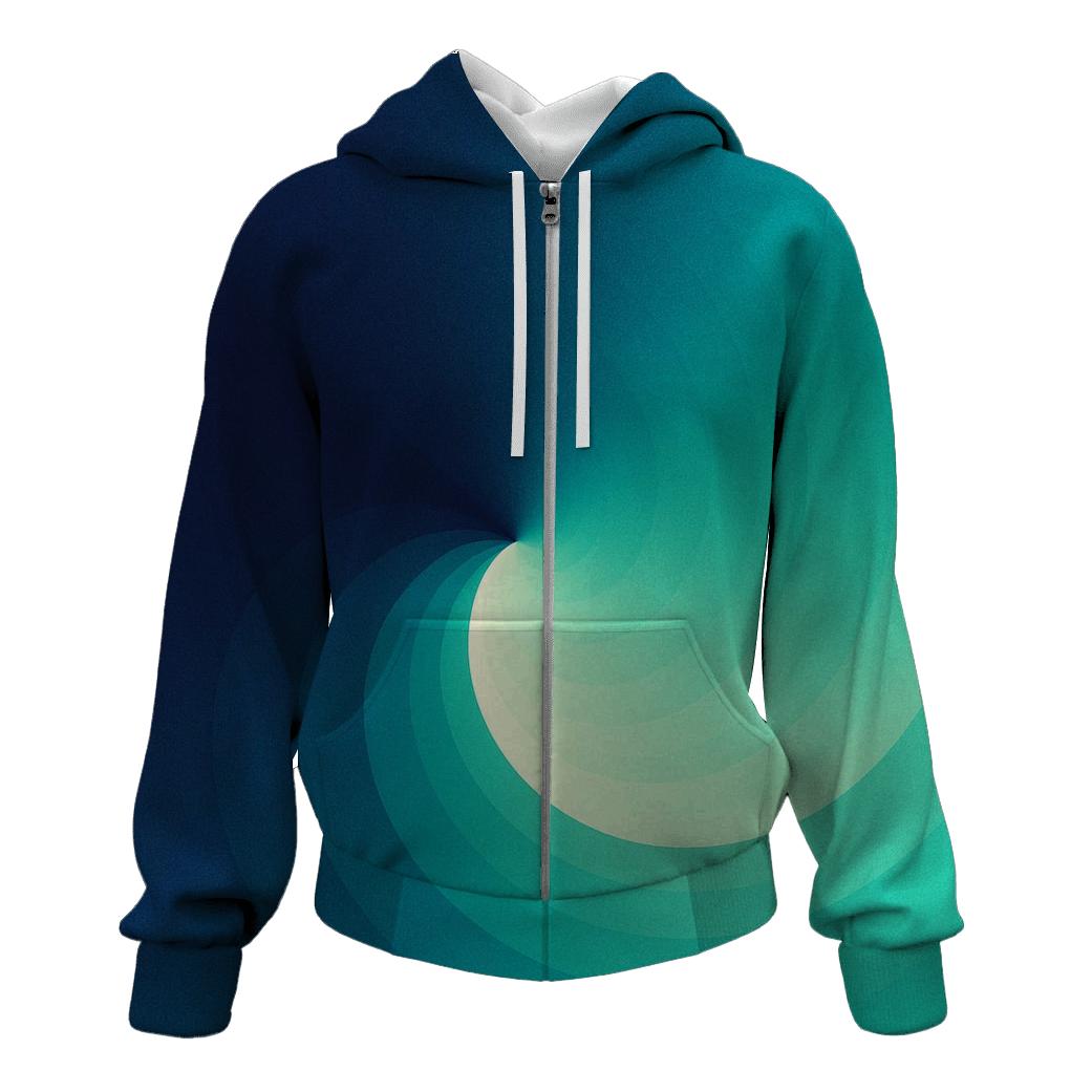 Tidal Teal Conic Sweep hoodie designs