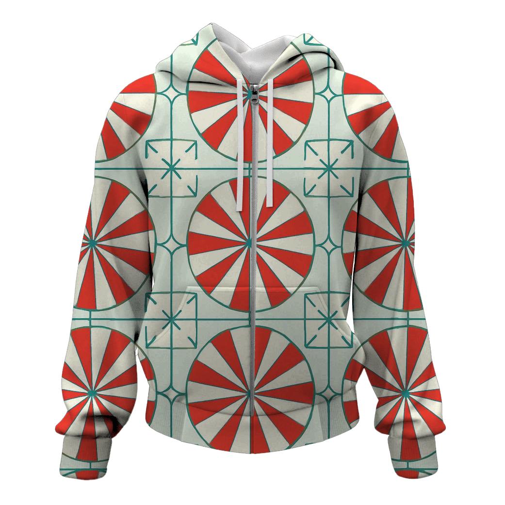 Candy Cane Starburst Tiles hoodie trends