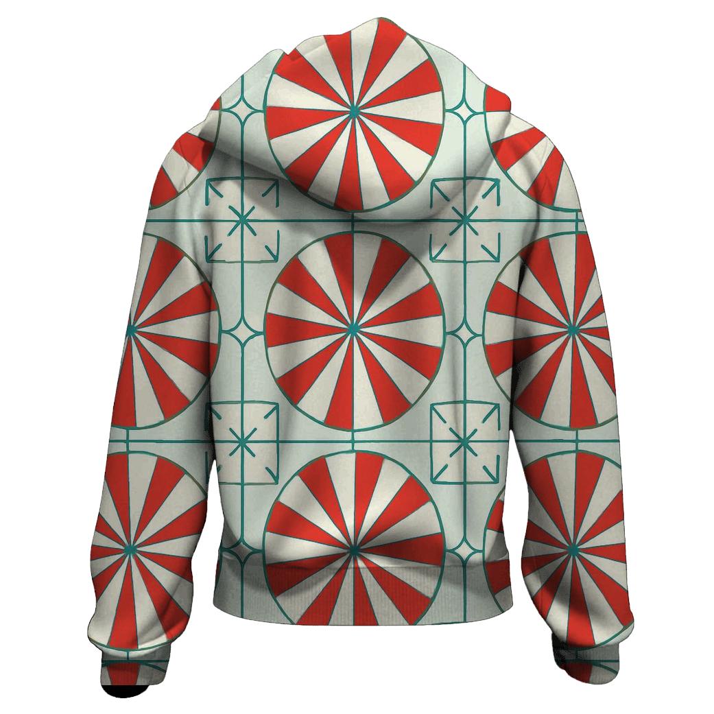 Candy Cane Starburst Tiles hoodie trends