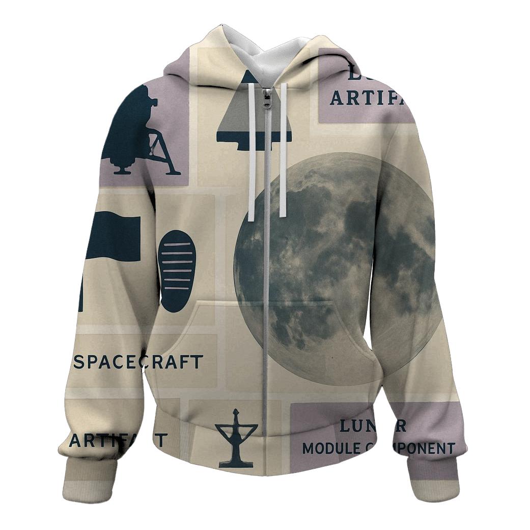 Lunar Museum Collage Grid premium hoodies
