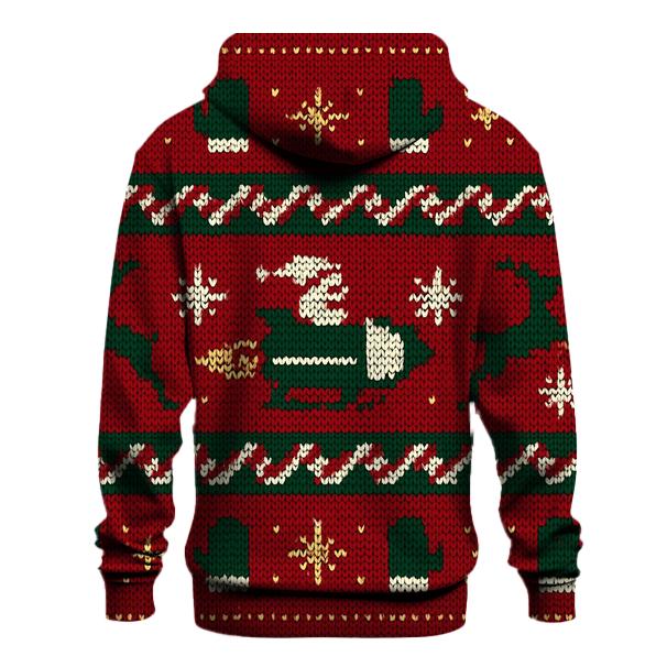 Frosty Rocket Sleigh Bandwork Design embroidered hoodies