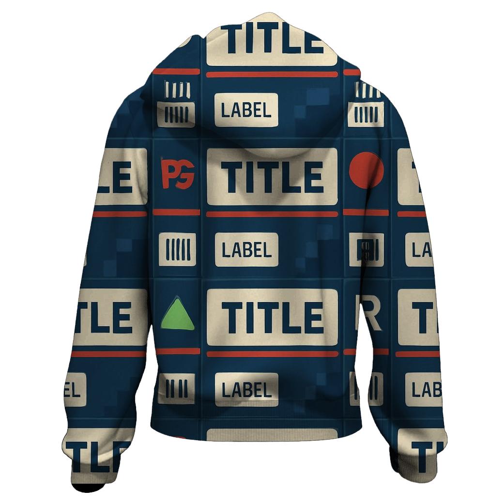 VHS Rental Aisle Label Collage zip-up hoodies