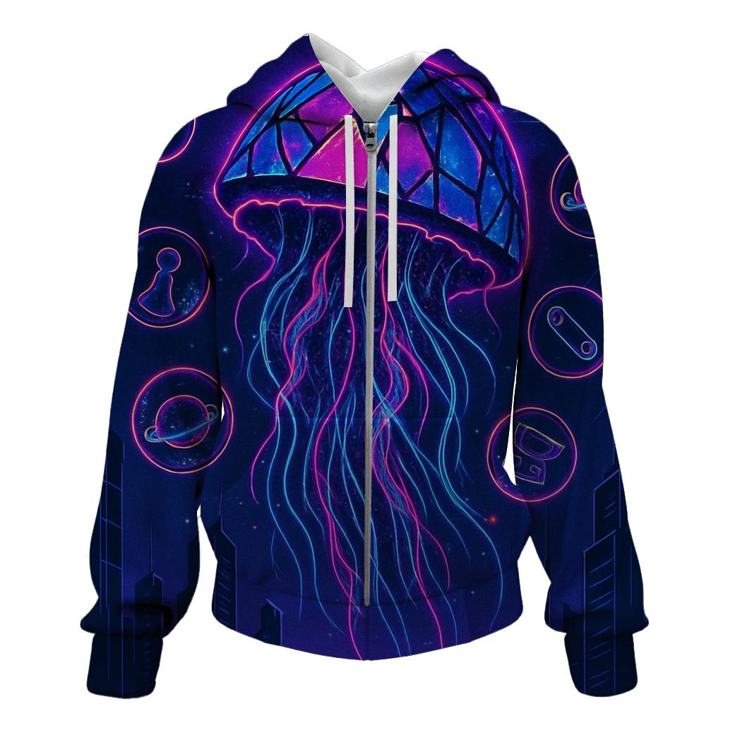 Shattered Jellyfish Skyline premium hoodies