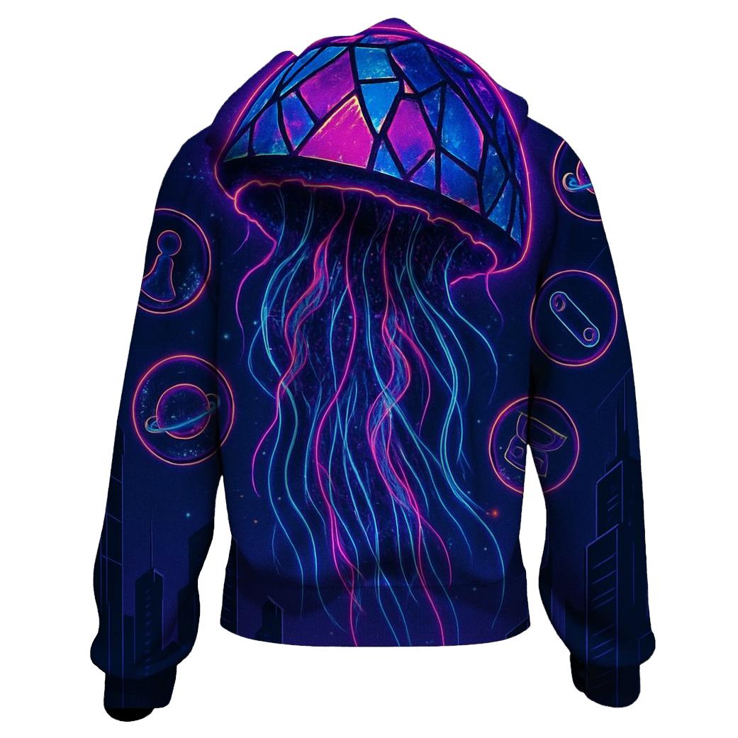Shattered Jellyfish Skyline premium hoodies