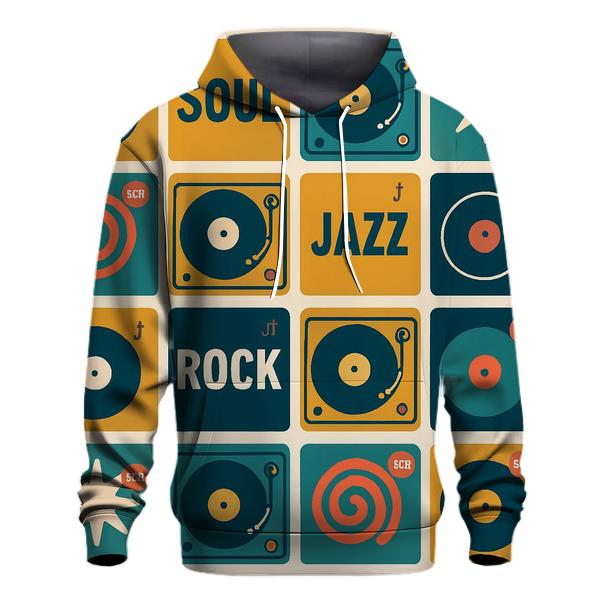 Seventies Record Shop Grid hoodie styles
