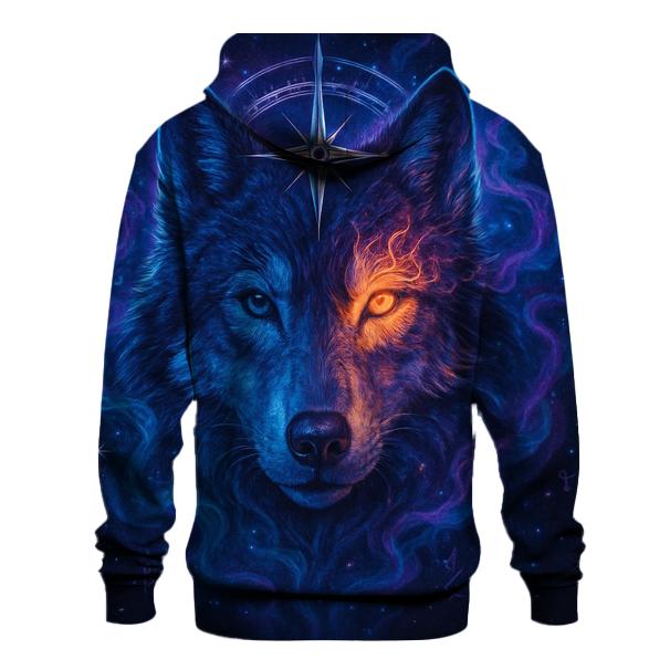 Nebula Compass Wolf premium hoodies
