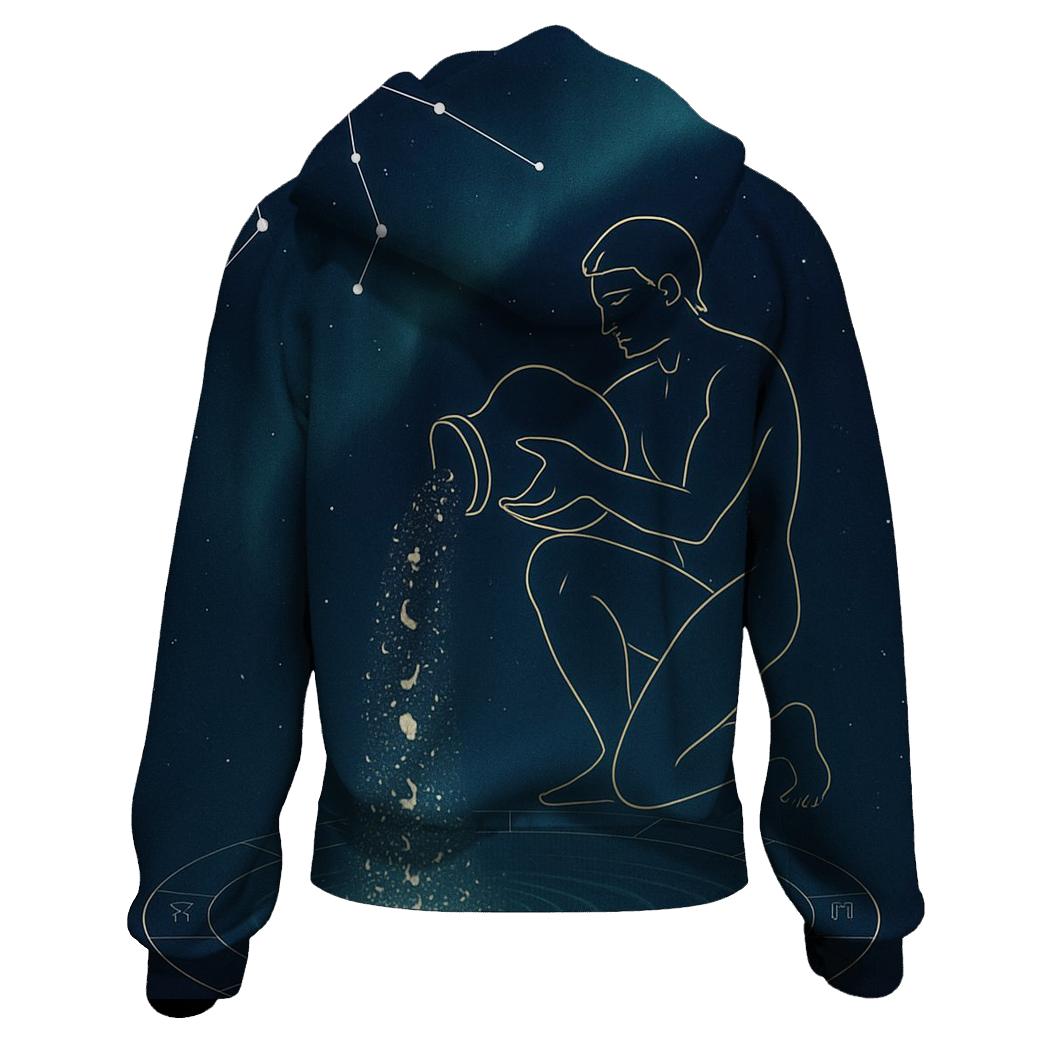 Aquarius Water Bearer Star Pour heavyweight hoodies