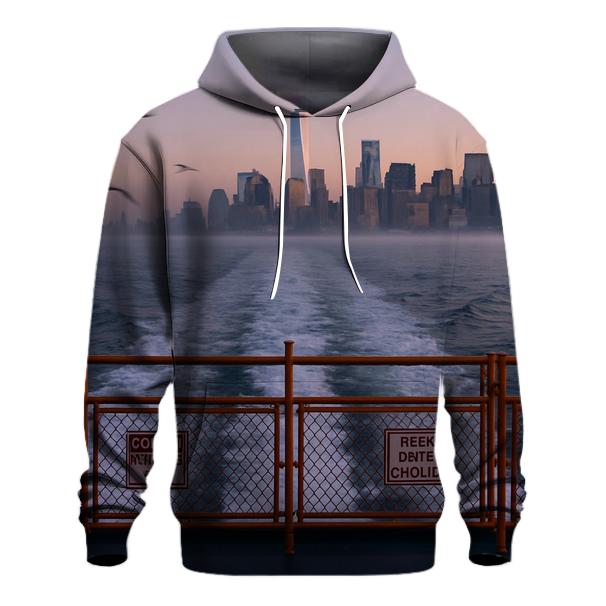 Staten Island Ferry Wake At Dawn Facing Lower Manhattan hoodie styles