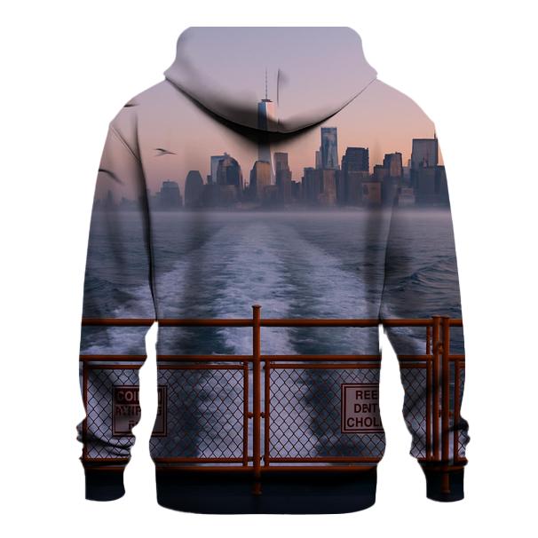 Staten Island Ferry Wake At Dawn Facing Lower Manhattan hoodie styles