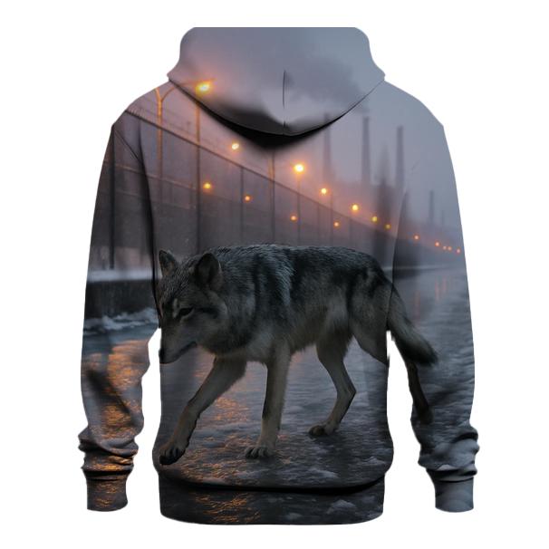Canal Shadow Patrol In Industrial Winter City hoodie styles