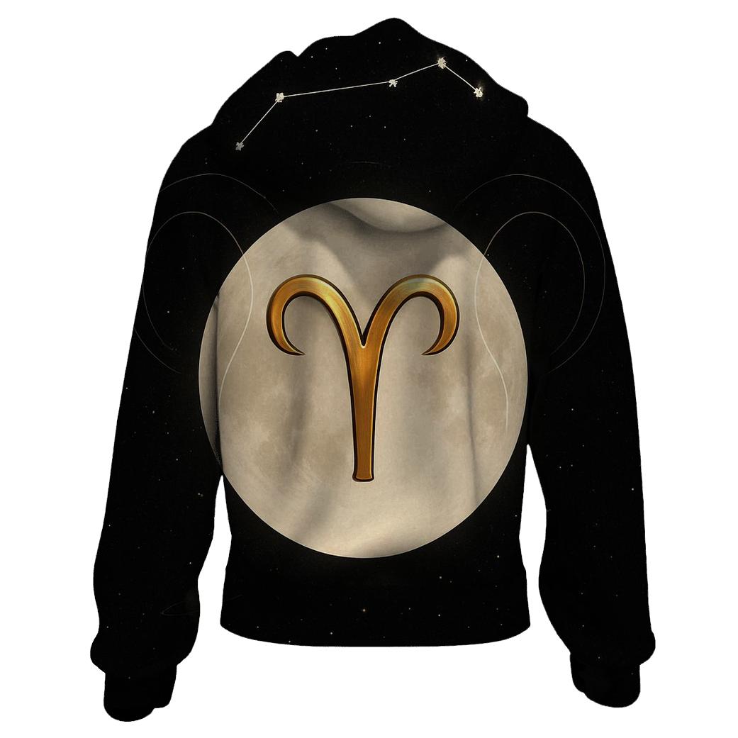 Aries Ram Horns Lunar Gate custom hoodies