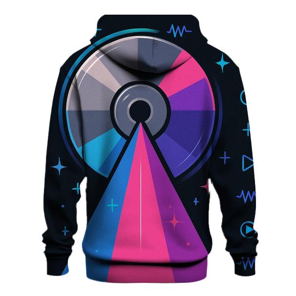 Laser Disc Geometry Showcase embroidered hoodies