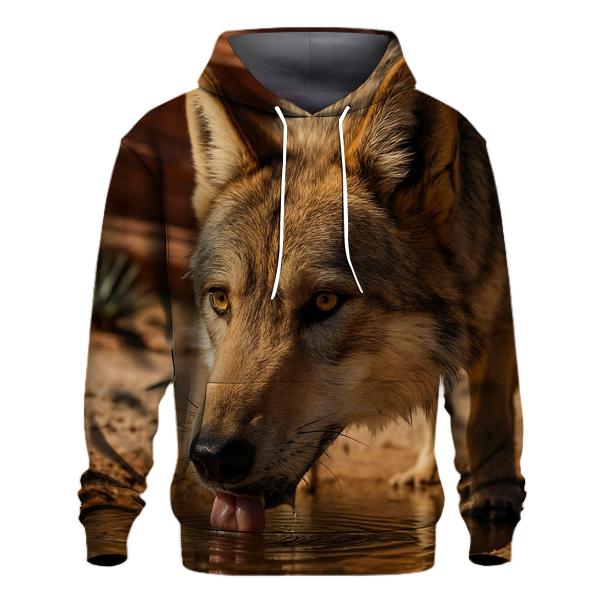 Desert Canyon Waterhole Standoff heavyweight hoodies