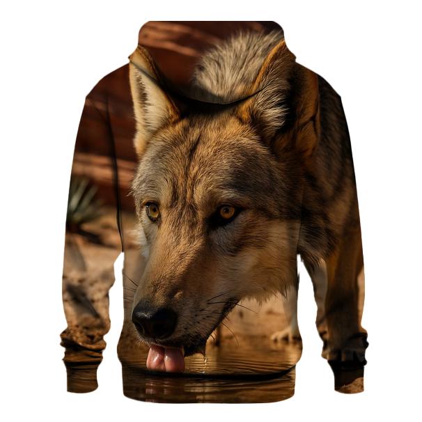 Desert Canyon Waterhole Standoff heavyweight hoodies