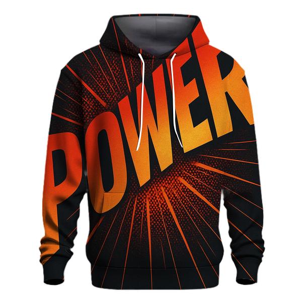 Solar Flare Typography Burst designer hoodies
