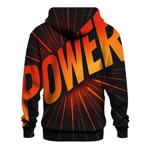 Solar Flare Typography Burst designer hoodies