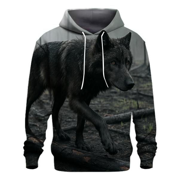Boreal Burn Scar Crossing After Rain printed hoodies