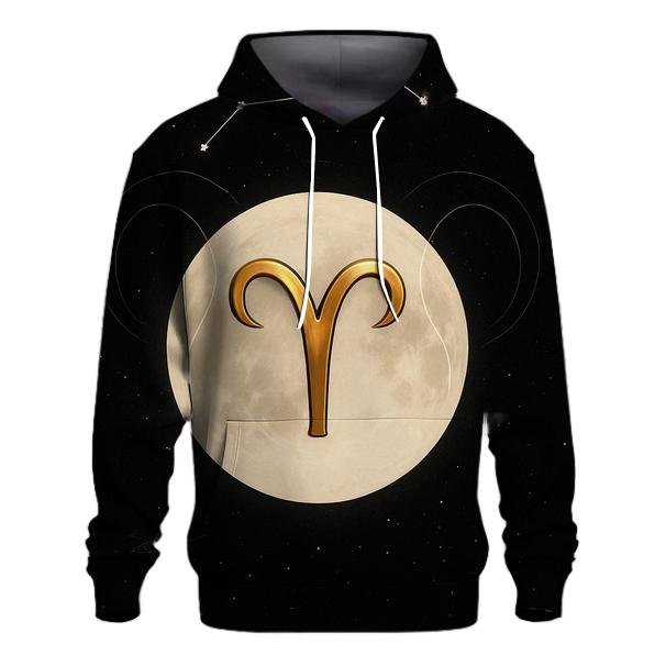 Aries Ram Horns Lunar Gate designer hoodies