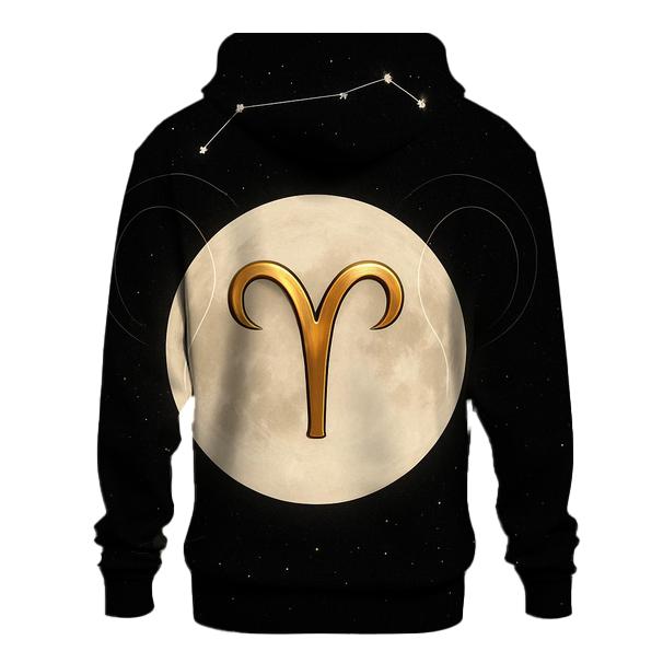 Aries Ram Horns Lunar Gate designer hoodies