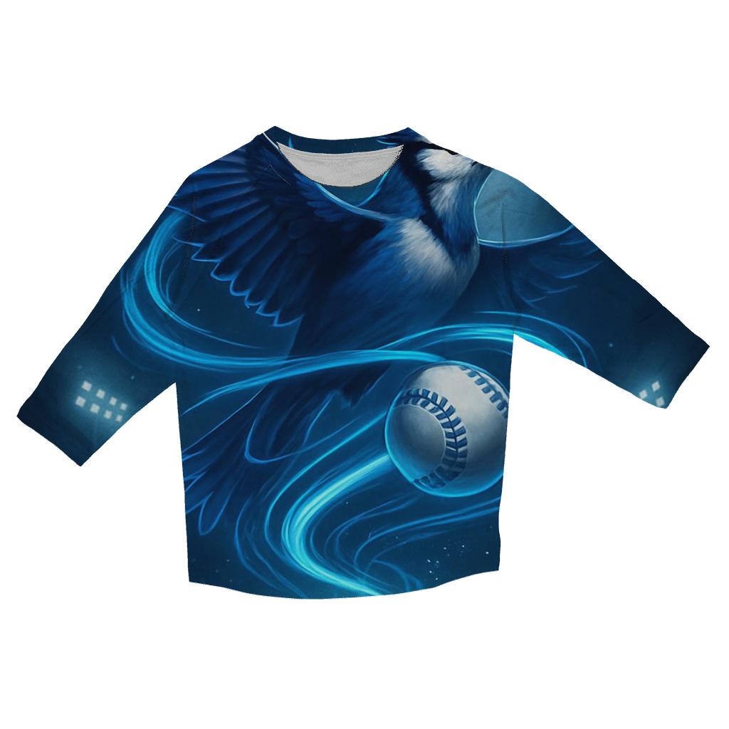 Aurora Diamond Surge Blue Jays cotton quarter sleeve shirts