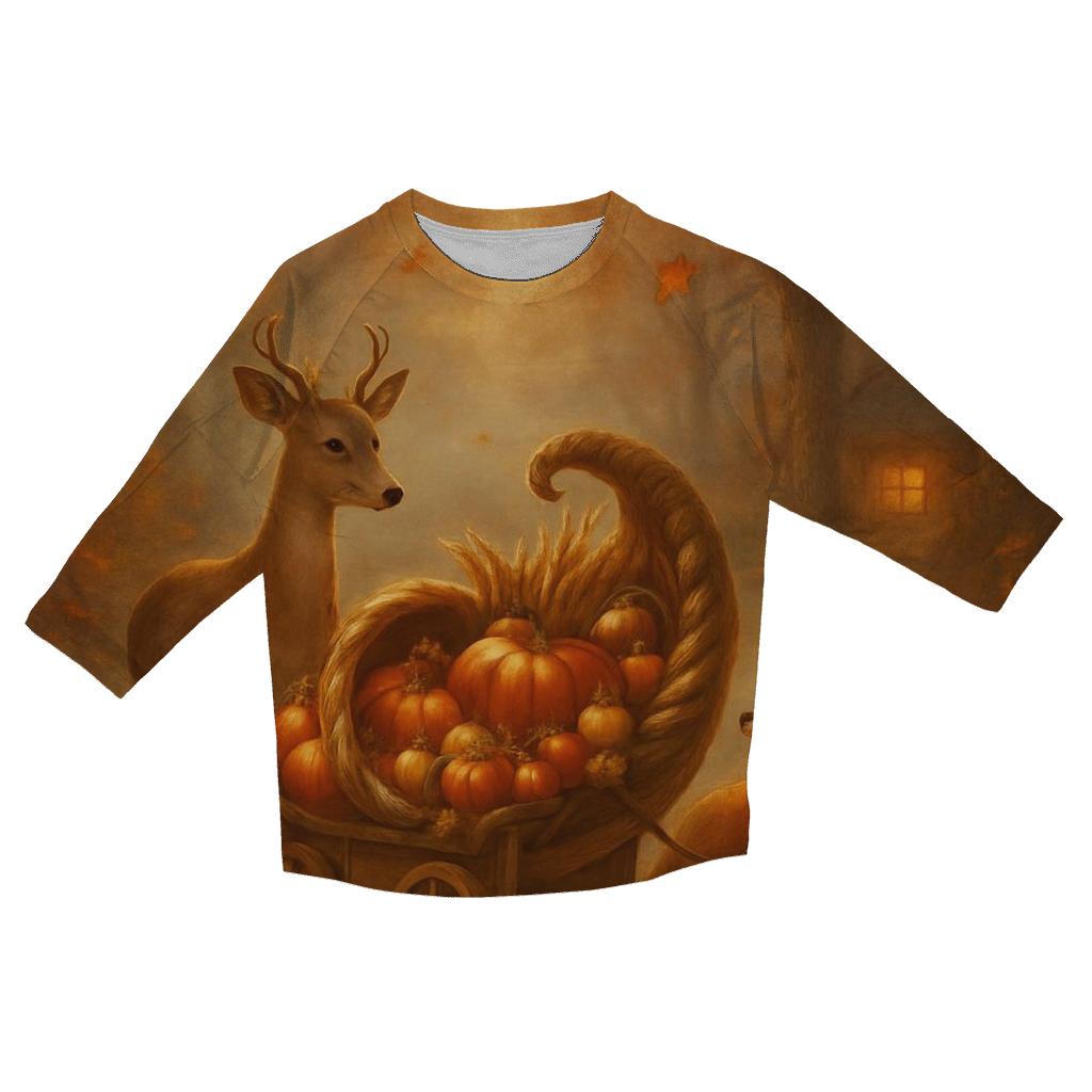 Moonlit Cornucopia Caravan casual three quarter sleeve shirts