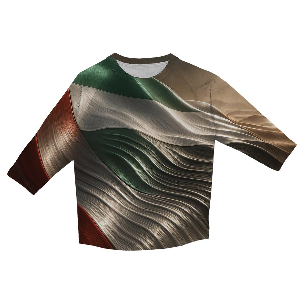 Metal Dunes Flag Of United Arab Emirates cotton quarter sleeve shirts