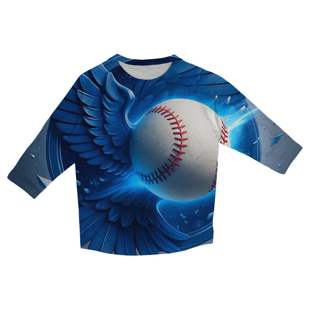 Blue Jays Feather Halo Breakthrough cotton quarter sleeve shirts