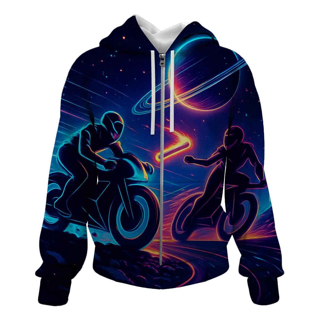Neon Comet Relay Riders heavyweight hoodies