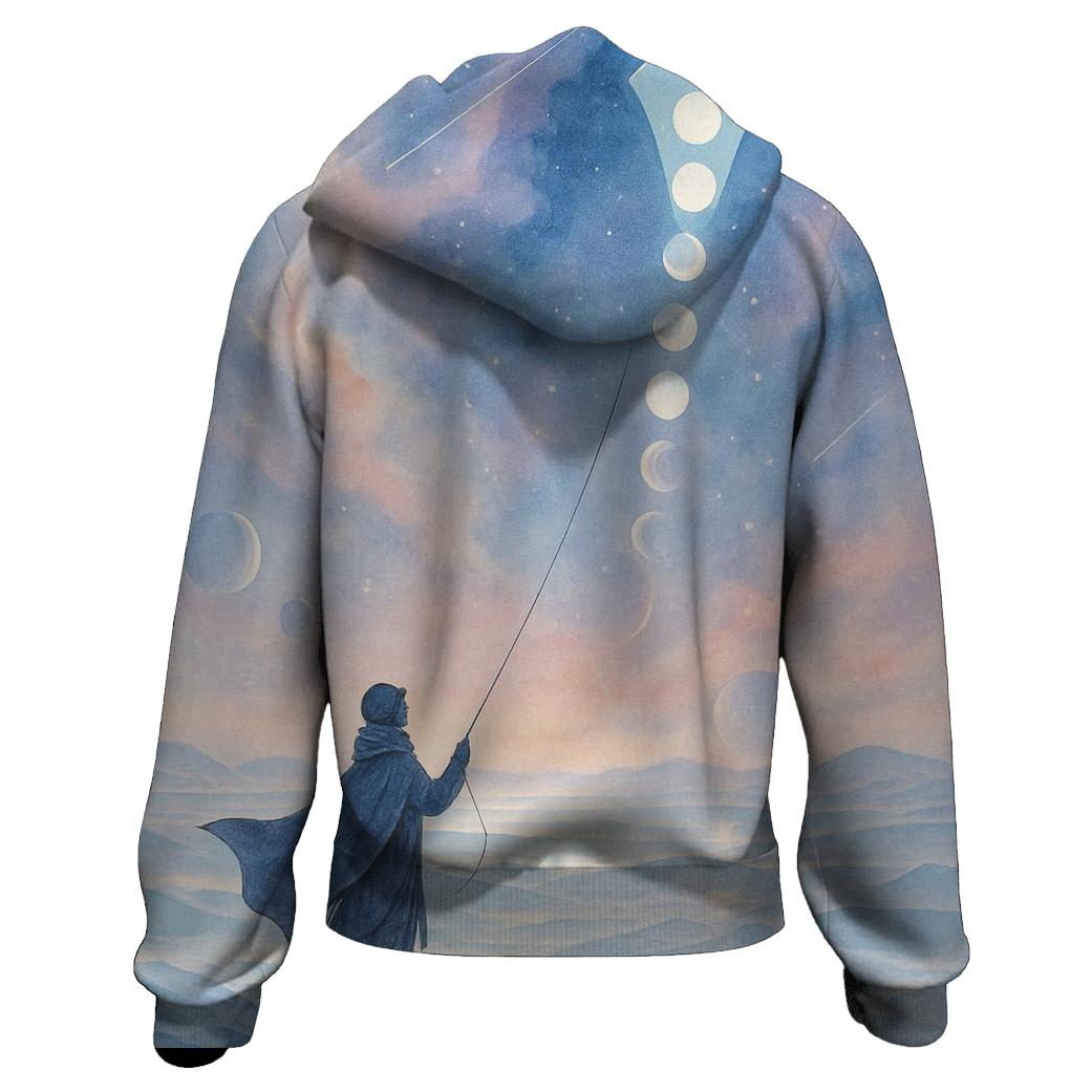 Moon Phase Kite Over Crystal Dunes hoodie trends