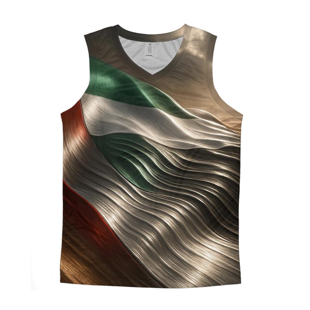 Metal Dunes Flag Of United Arab Emirates sports performance tank tops