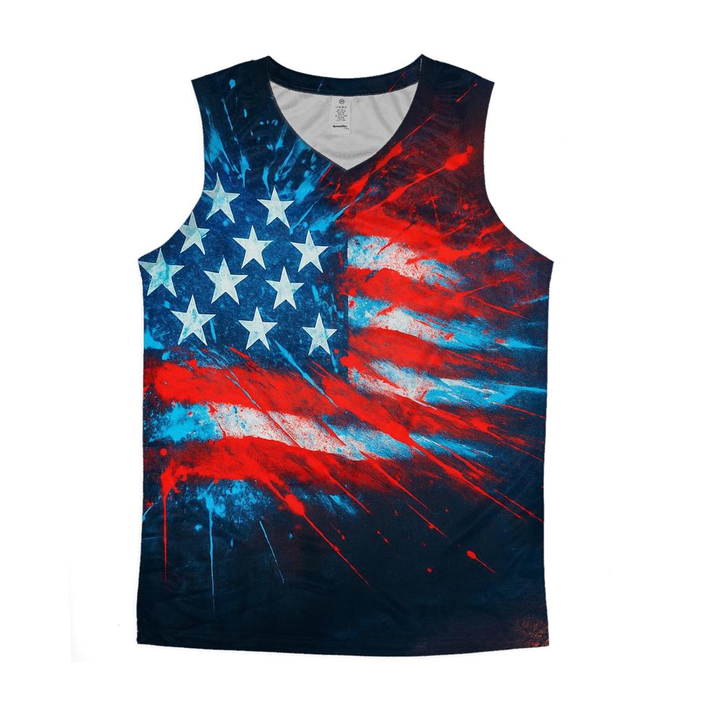 Neon Alley Patriot Burst stylish racerback tanks