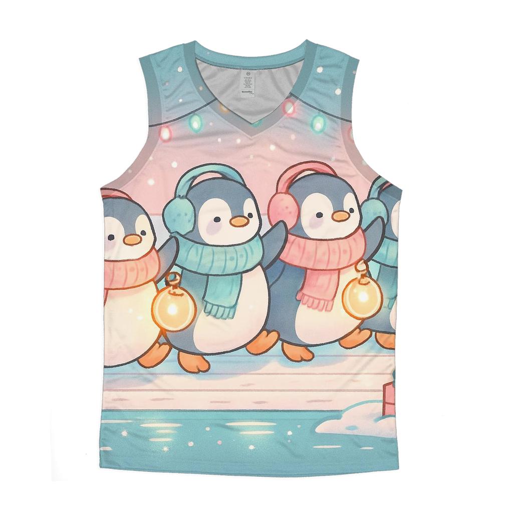 Penguin Parade Bubble Lights trendy fitted tank tops