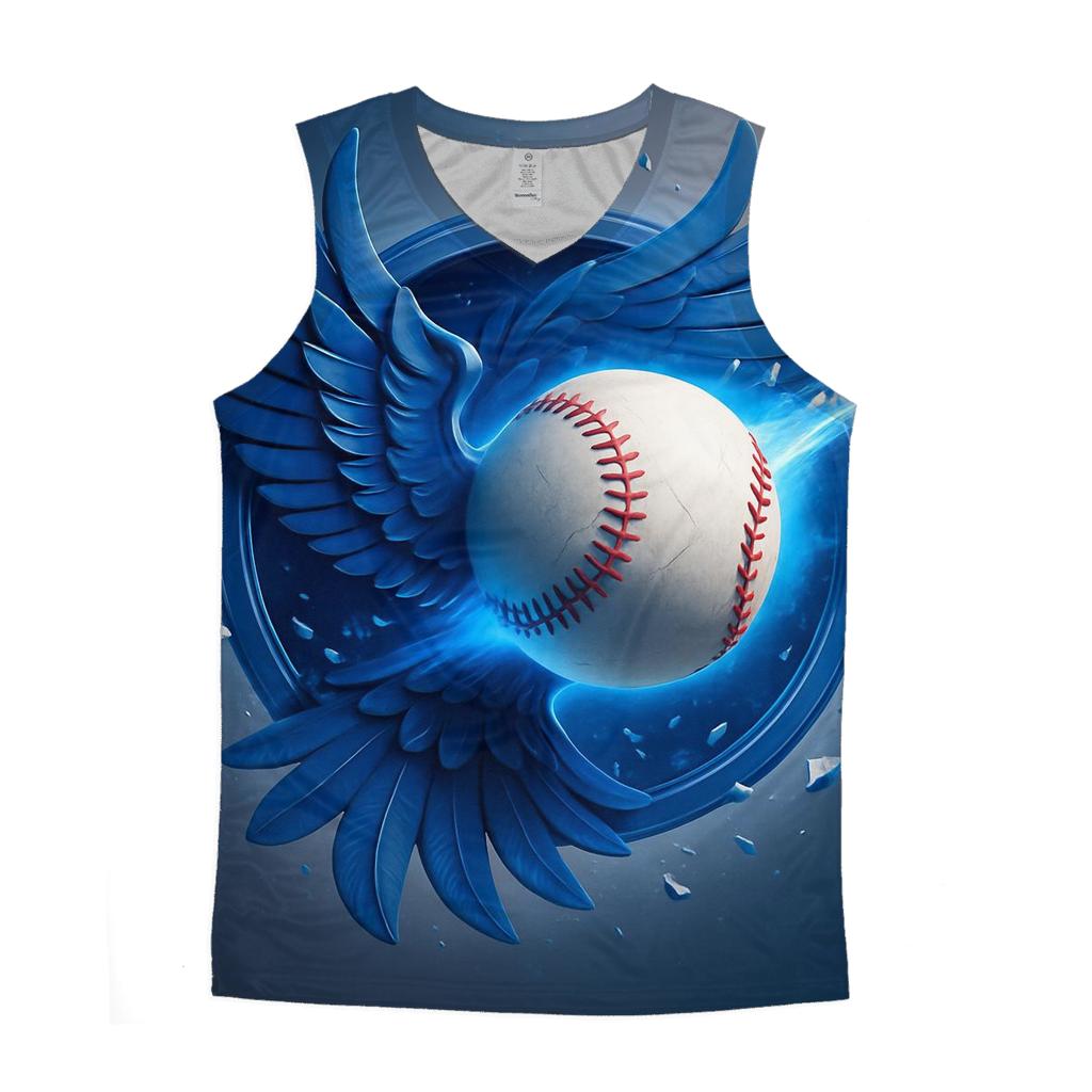 Blue Jays Feather Halo Breakthrough designer workout tanks