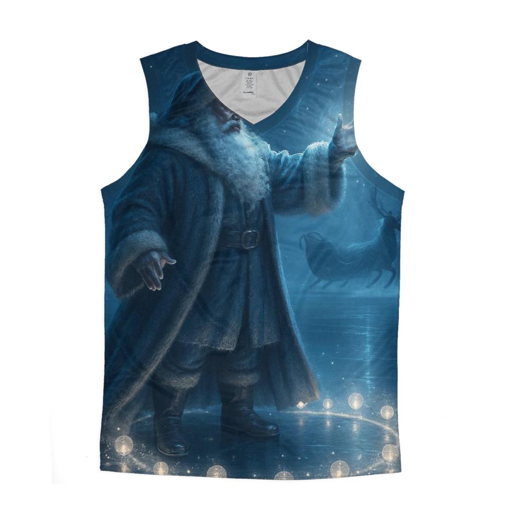 Frosted Moonlit Sleigh Summon sports performance tank tops