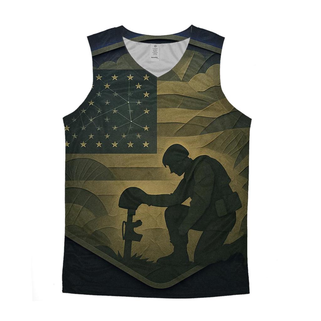 Constellation Flag Camouflage Collage Of Service stylish racerback tanks