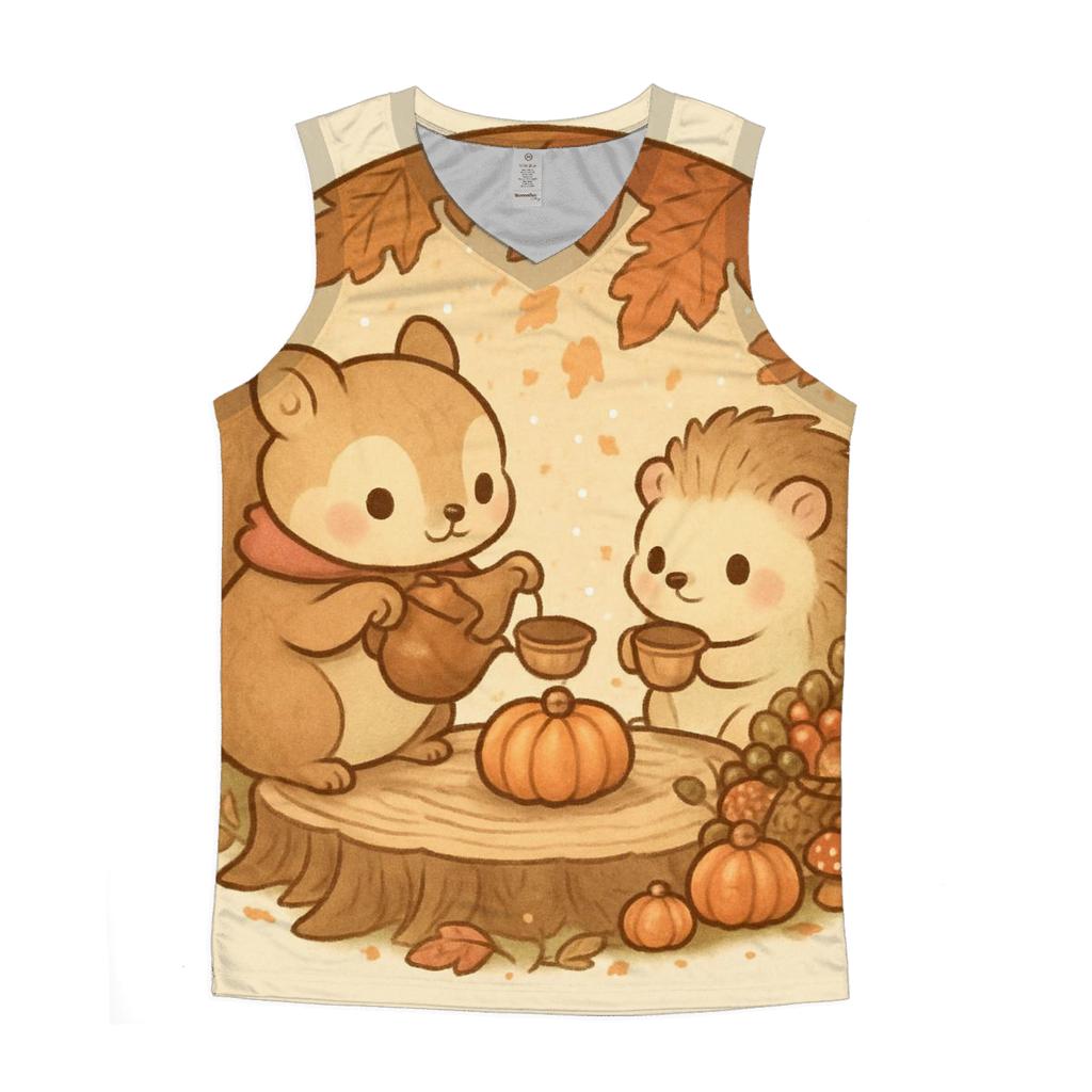 Woodland Harvest Tea Party Under Maple Canopy sports performance tank tops