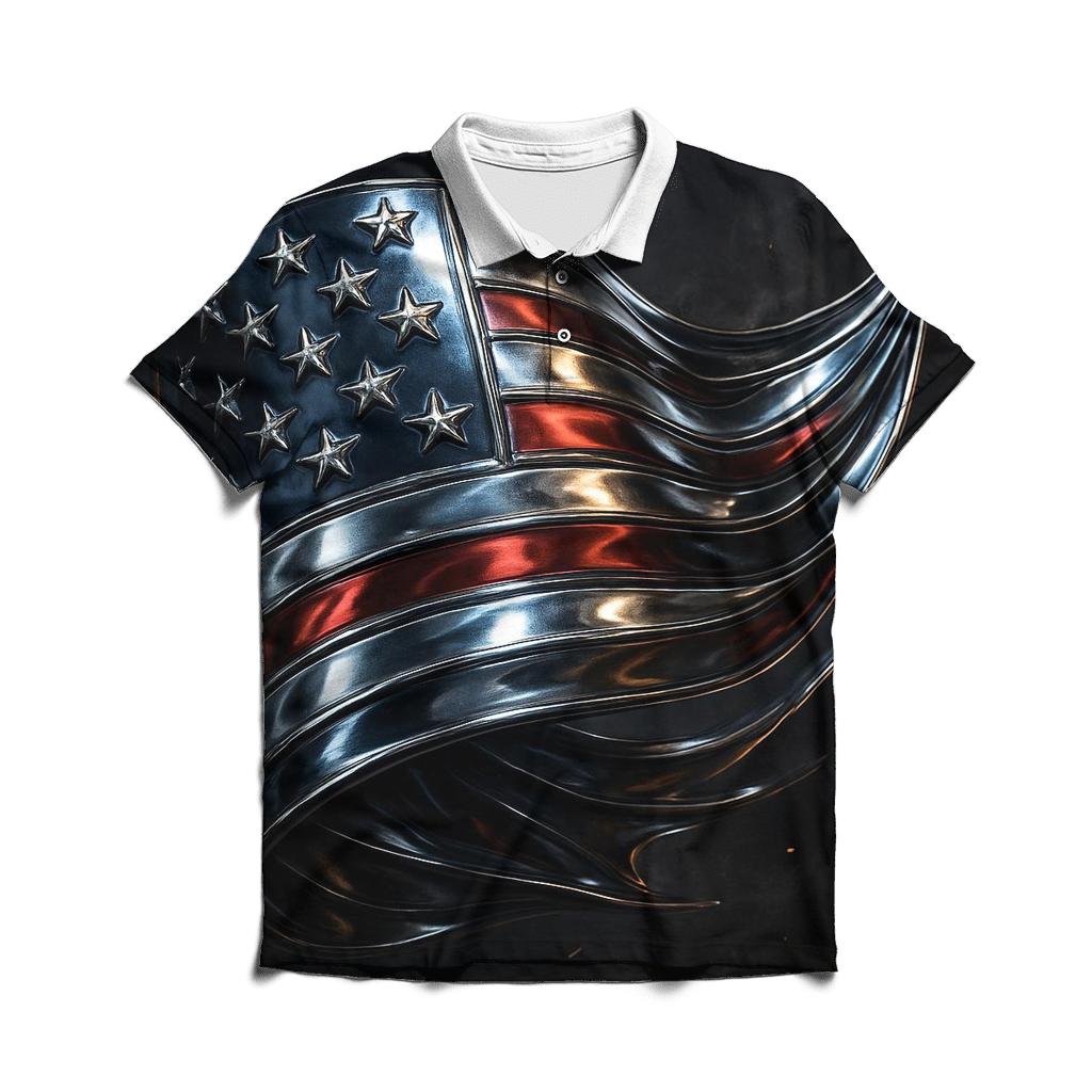 Chrome Fold Liberty Surge branded logo polo shirts