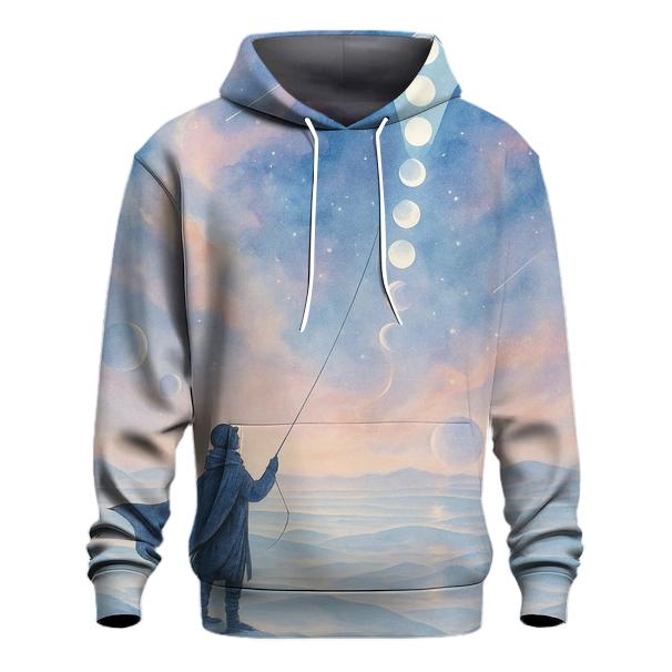 Moon Phase Kite Over Crystal Dunes zip-up hoodies