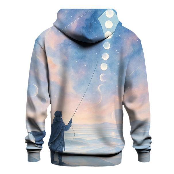 Moon Phase Kite Over Crystal Dunes zip-up hoodies